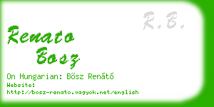 renato bosz business card